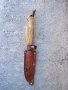 Нож с дръжка от кози крак, снимка 1 - Антикварни и старинни предмети - 44347391