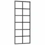 vidaXL Плъзгаща се врата с механизъм, ESG стъкло и алуминий, 76x205 см, снимка 3