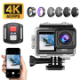 Спортна екшън камера ULTRA HD 4K – 60fps, EIS, допълнителни лещи, макро, WIFI, водоустойчива 30 метр, снимка 1 - Камери - 44512997
