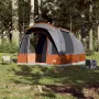 vidaXL Къмпинг палатка тунелна за 3 души сиво и оранжево водоустойчива, снимка 3
