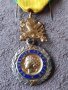 Френски сребърен с позлата военен орден медал 1870 , снимка 5