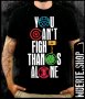 Черна тениска с щампа FIGHT THANOS ALONE, снимка 1 - Тениски - 41080145