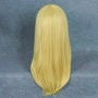 Златисто руса аниме косплей перука с бретон - 55 см, снимка 4