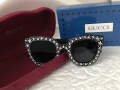 Gucci дамски слънчеви очила с камъни тип котка, снимка 8