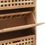 vidaXL Шкаф за съхранение на обувки, 55x20x104 cм, орехово дърво масив, снимка 6