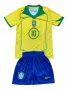 Детски футболен екип Бразилия Роналдиньо Brazil тениска Ronaldinho комплект, снимка 2