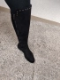 високи чизми 39 номер черно ниска платформа , снимка 3
