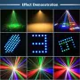 80W RGBW LED Beam Moving Head – 6-раменен въртящ сценичен ефект с DMX512 и дистанционно, снимка 8