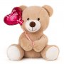 Плюшено Мече с балон – сърце, 22 см Код: 010104-3, снимка 1 - Плюшени играчки - 39519167
