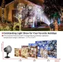 LED прожектор на снежинки Snowflake Lamp коледна светлина IP44 Led декорация, снимка 3