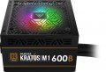 Захранване за настолен компютър Gamdias Kratos M1-600B ATX 600W 12V v2.2 Neon-Flex RGB PSU, снимка 1