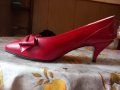 Червени дамски обувки с ток 38 номер, снимка 6