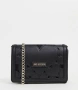 Дамска чанта Love Moschino – черна, с верижка, снимка 3