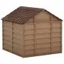vidaXL Кучешка колиба, кафява, 71x71,5x68 см, РР, снимка 3