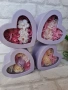Мини сърца,кутия,рози,подарък, снимка 1