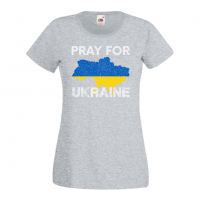 Дамска тениска PRAY FOR UKRAINE,Укркайна, против Войната, снимка 3 - Тениски - 36114399
