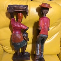 Дървени статуетки - Африкански мотиви, снимка 3 - Статуетки - 39759007