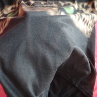 Черна тениска Mango с тигър, блуза с леопард, снимка 5 - Тениски - 41826229