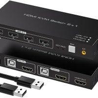 Нов 4K 60hz HDMI USB превключвател KVM превключвател 2PCs, снимка 1 - Друга електроника - 42255862