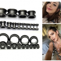 Флеш тунел разширител flesh tunnel plug earring, снимка 3 - Други - 36046771