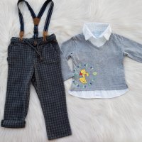 Блуза-риза с Мечо Пух 12-18 месеца, снимка 4 - Комплекти за бебе - 34028175
