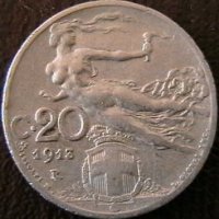 20 центесими 1913, Италия, снимка 1 - Нумизматика и бонистика - 34631970