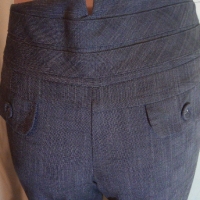 Всичко по 5 лв - Дамски панталон Next Petite,  сив със широк крачол, снимка 7 - Панталони - 36082816