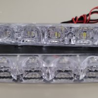 Комплект от 2 бр. Дневни Светлини Халогени Диодни 6 SMD LED DRL 12V Е4 6000К, снимка 1 - Аксесоари и консумативи - 40478499