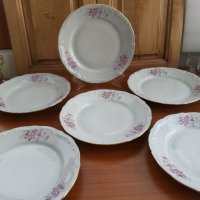 Стар български порцелан чинии плитки, снимка 1 - Антикварни и старинни предмети - 33962258