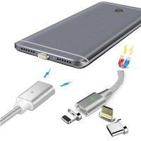 Универсален магнитен USB кабел 3в1 за бързо презареждане, снимка 3 - Друга електроника - 40870317