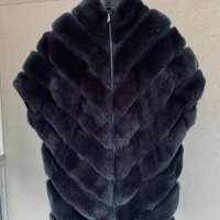 Луксозно палто-елек от чинчила, снимка 11 - Палта, манта - 36024737
