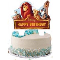 Цар Лъв Happy Birthday картонен топер украса за торта декор парти рожден ден, снимка 2 - Други - 36989626