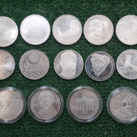 сребърни монети от 10 марки Германия, снимка 1 - Нумизматика и бонистика - 44658176
