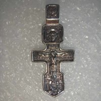 Сребърен кръст 41мм, снимка 2 - Колиета, медальони, синджири - 42448507