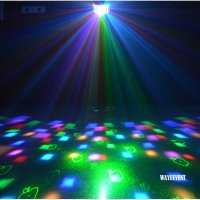 Мощна LED лазерна светкавица диско двойна пеперуда светлина мини дерби клубно парти, снимка 6 - Други - 41627730