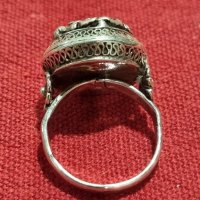 Възрожденски филигранен сребърен пръстен, снимка 3 - Антикварни и старинни предмети - 41937816