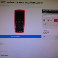 RS PRO RS-9935 Handheld LCR Meter 2mF, 200 MΩ, 2000H, снимка 6 - Друга електроника - 41585182