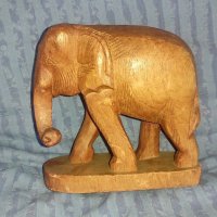 Слон от дърво дърворезба, снимка 1 - Декорация за дома - 41351634