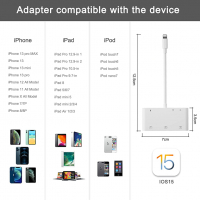 Нов Адаптер за телефон, камера 6 в 1 SD TF четец на карти USB устройства, снимка 2 - Чанти, стативи, аксесоари - 36148827