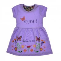 Нова детска лилава рокля Пеперуди, снимка 1 - Детски рокли и поли - 35739183