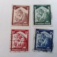 Пощенска марка - 4бр-Германия райх 1935, снимка 1 - Филателия - 40004437
