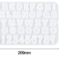 Азбука букви латиница тип копчета числа цифри силиконов молд форма фондан смола декор, снимка 2 - Форми - 41809879