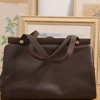 Класическа винтидж чанта от естествена кожа , снимка 2 - Чанти - 39396302