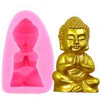 3D Буда силиконов молд форма калъп фондан шоколад гипс смола свещ гипс, снимка 1 - Форми - 36224129