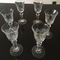 6 бр. кристални чаши за ракия / аператив + купичка за ядки - нови!, снимка 9 - Чаши - 44458419