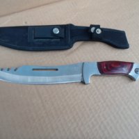 Голям ловджииски нож с калъф-красавец, снимка 2 - Ножове - 34836412