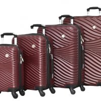 Релефни твърди куфари в четири размера, няколко цвята КОД: 2050-4, снимка 3 - Куфари - 40070881