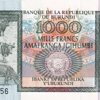 ❤️ ⭐ Бурунди 2009 1000 франка UNC нова ⭐ ❤️, снимка 2 - Нумизматика и бонистика - 44192425