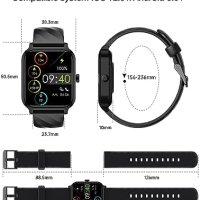 Нов Смарт часовник за мъже жени 1.83инча Android iPhone Подарък, снимка 3 - Смарт гривни - 42521888