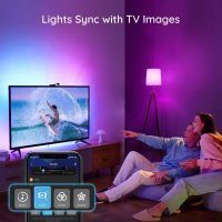 Govee Envisual TV LED Backlight с камера, RGBIC Wi-Fi TV Backlights за 55-65 инчови телевизори, Рабо, снимка 6 - Лед осветление - 44326312